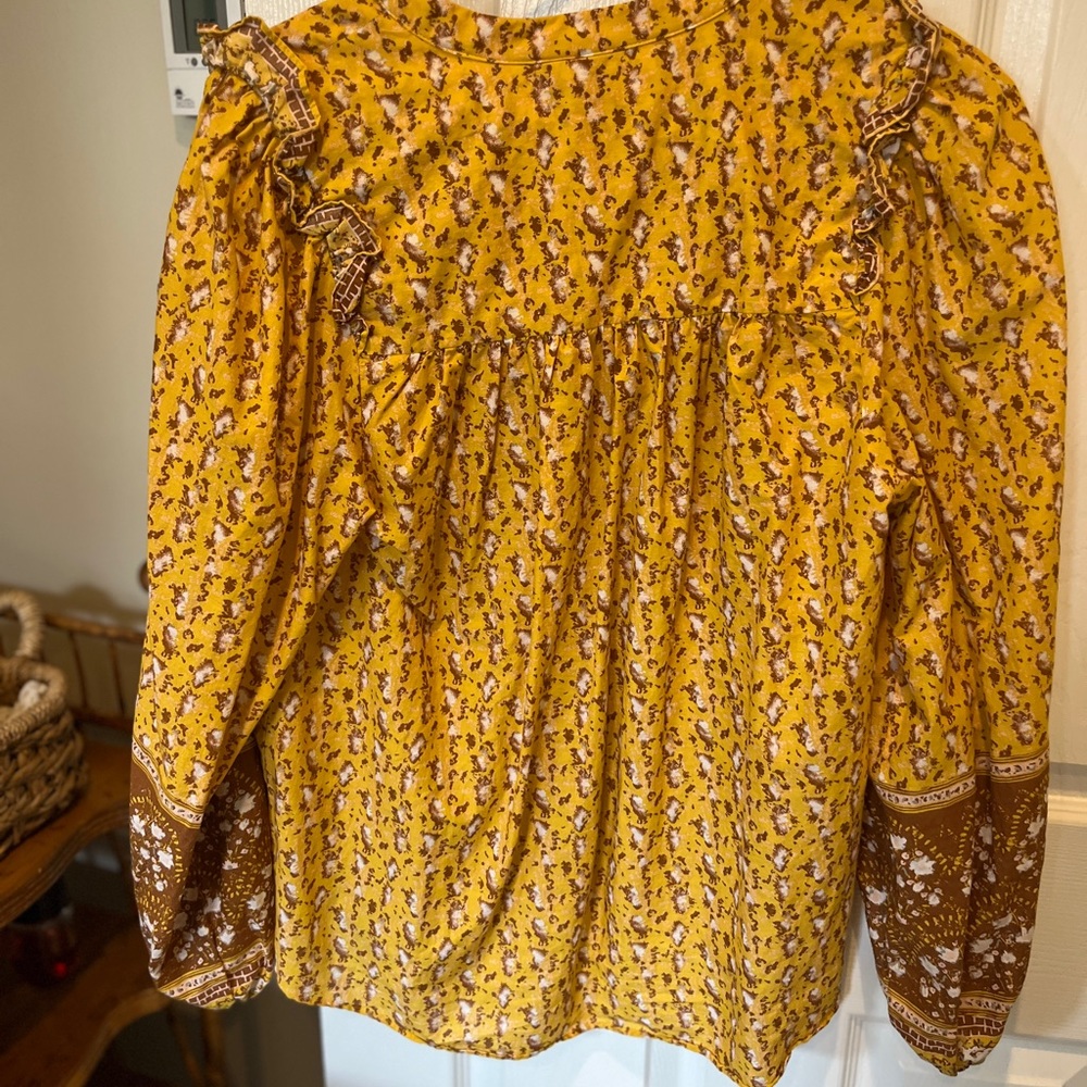 Joie Button Down Ruffle Top - image 3